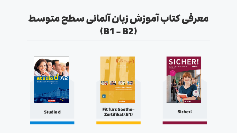 10 بهترین کتاب آموزش زبان آلمانی 8 کتاب آموزش زبان آلمانی سطح متوسط (B1 - B2)