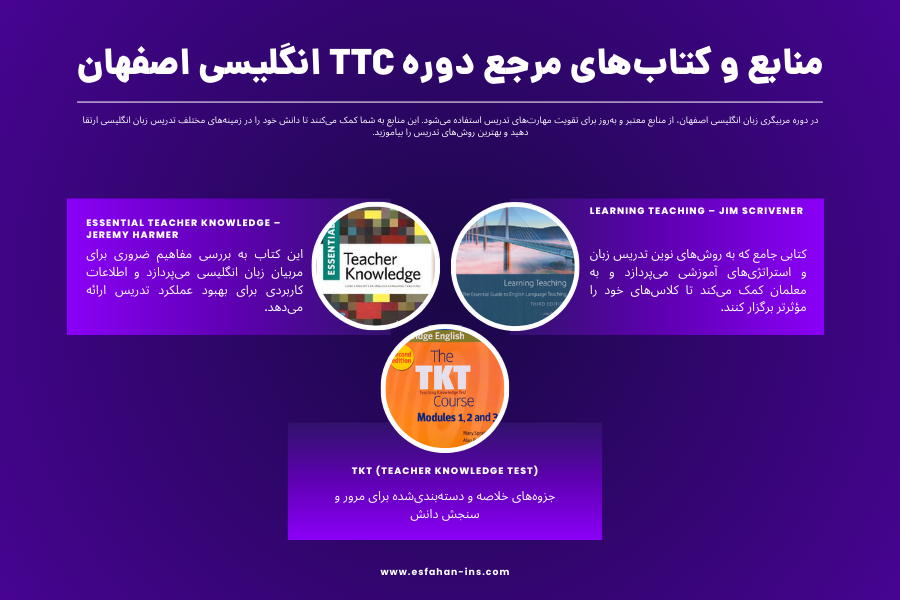 منابع و کتاب‌های مرجع دوره TTC انگلیسی اصفهان